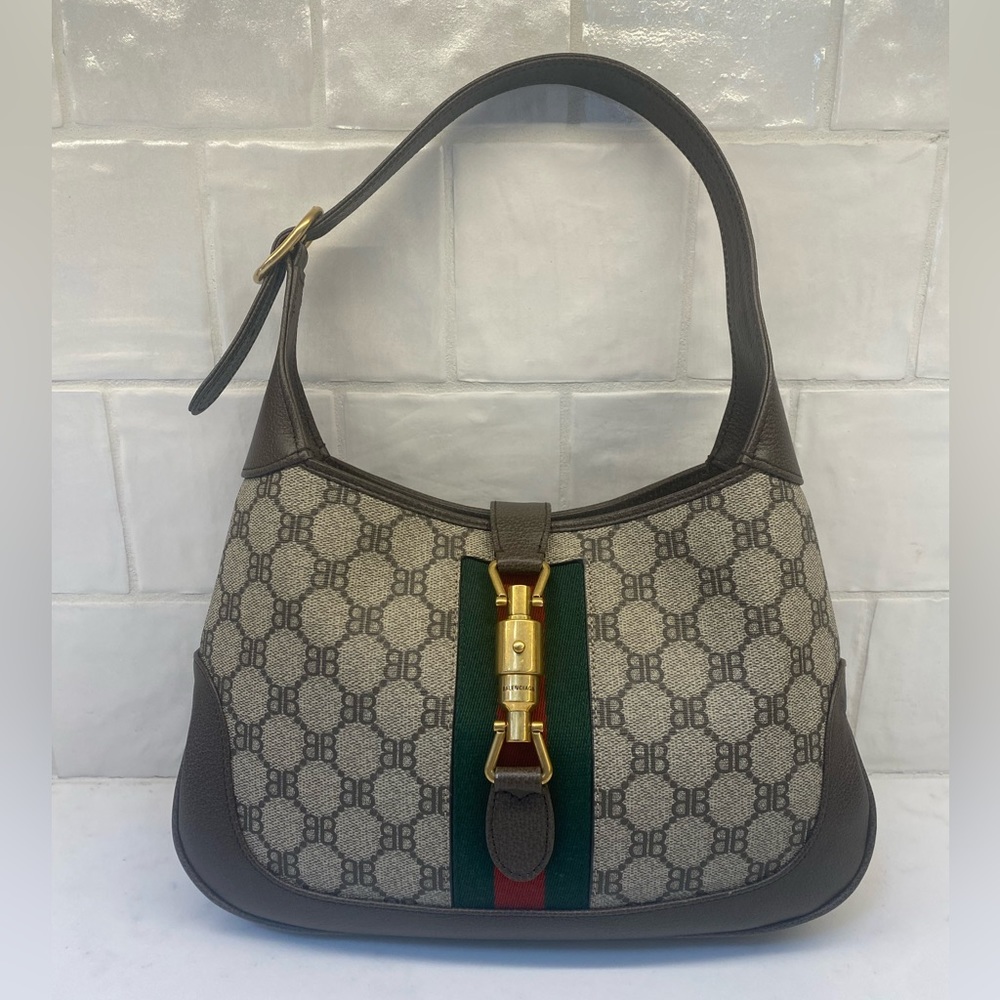 Gucci x Balenciaga Hacker Project Small Jackie 1961 Hobo Bag BB Monogram NIB